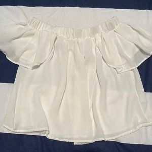 PPLA off the shoulder white noise size:XS